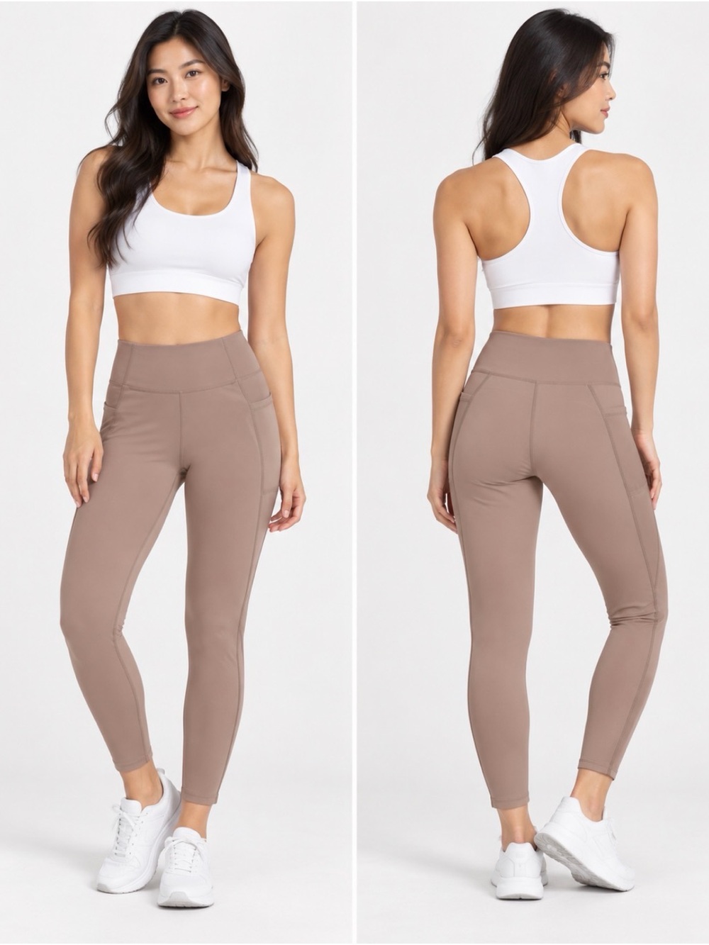 Kyodan High-Rise Leggings in Taupe Brown